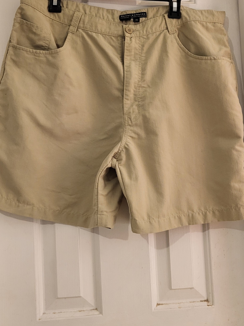 Royal Robbins Khaki Flat-Front Cotton Shorts